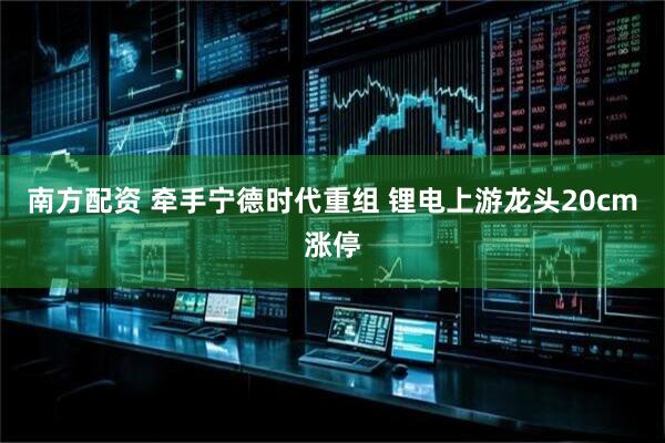 南方配资 牵手宁德时代重组 锂电上游龙头20cm涨停